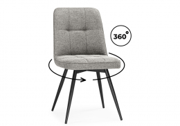 Стул на металлокаркасе Texas 4 поворотный бежевый / черный (46x57x86)