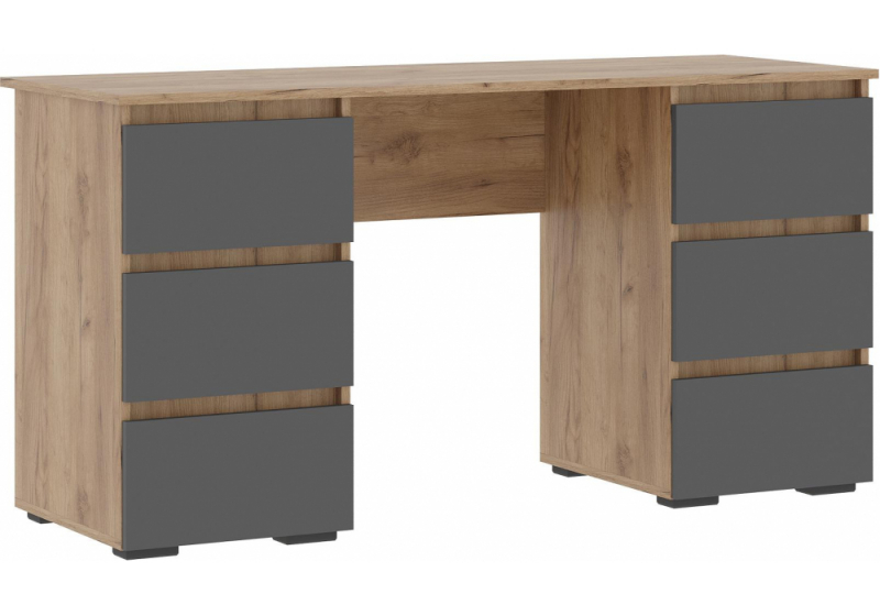 Компьютерный стол Элла ПС 02 серый графит 0162 / дуб крафт золото (50x73). 