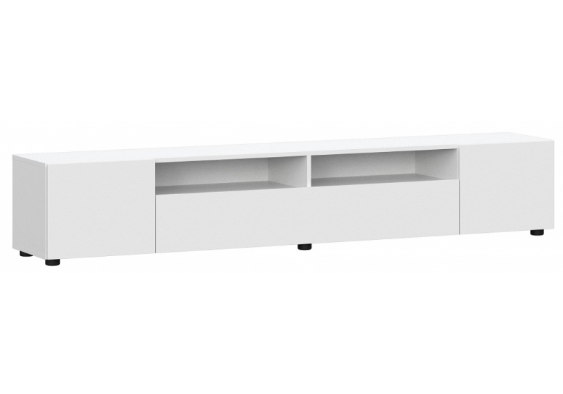 ТВ-тумба Валенсия белый текстурный (200,1x34,6x35,5). 